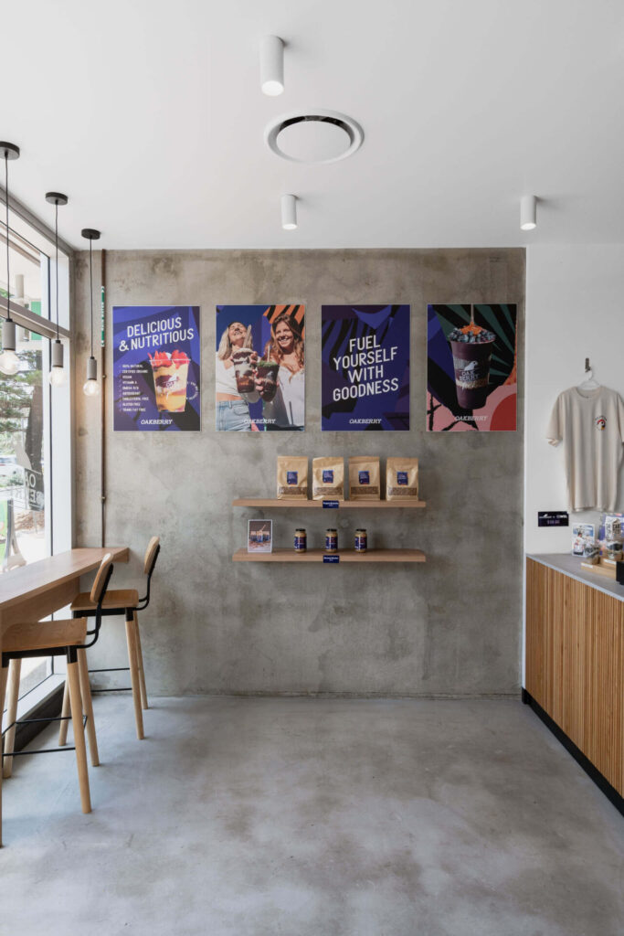 Oakberry completed by the shopfit experts Total Fitouts Sunshine Coast North